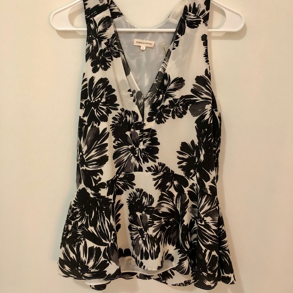 Rebecca Taylor Peplum Tank Top Size 2